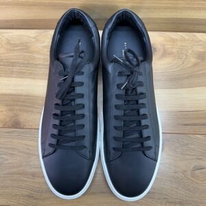 OLIVER CABELL Low 1 Black Leather Mens 11.5 12 EU 45 Casual Minimalist Sneakers